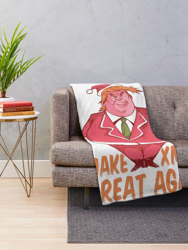 Make XMAS great again Throw Blanket
