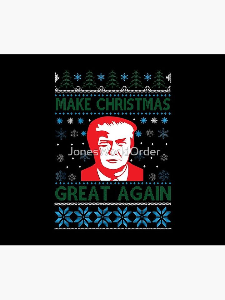 Trump Make Christmas Great Again Ugly Christmas Throw Blanket