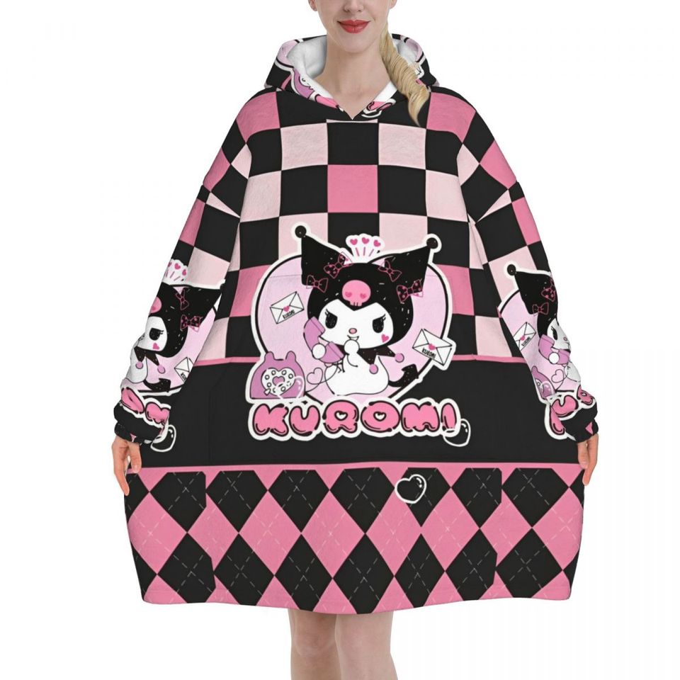 Funny Kuromi Blanket Hoodie