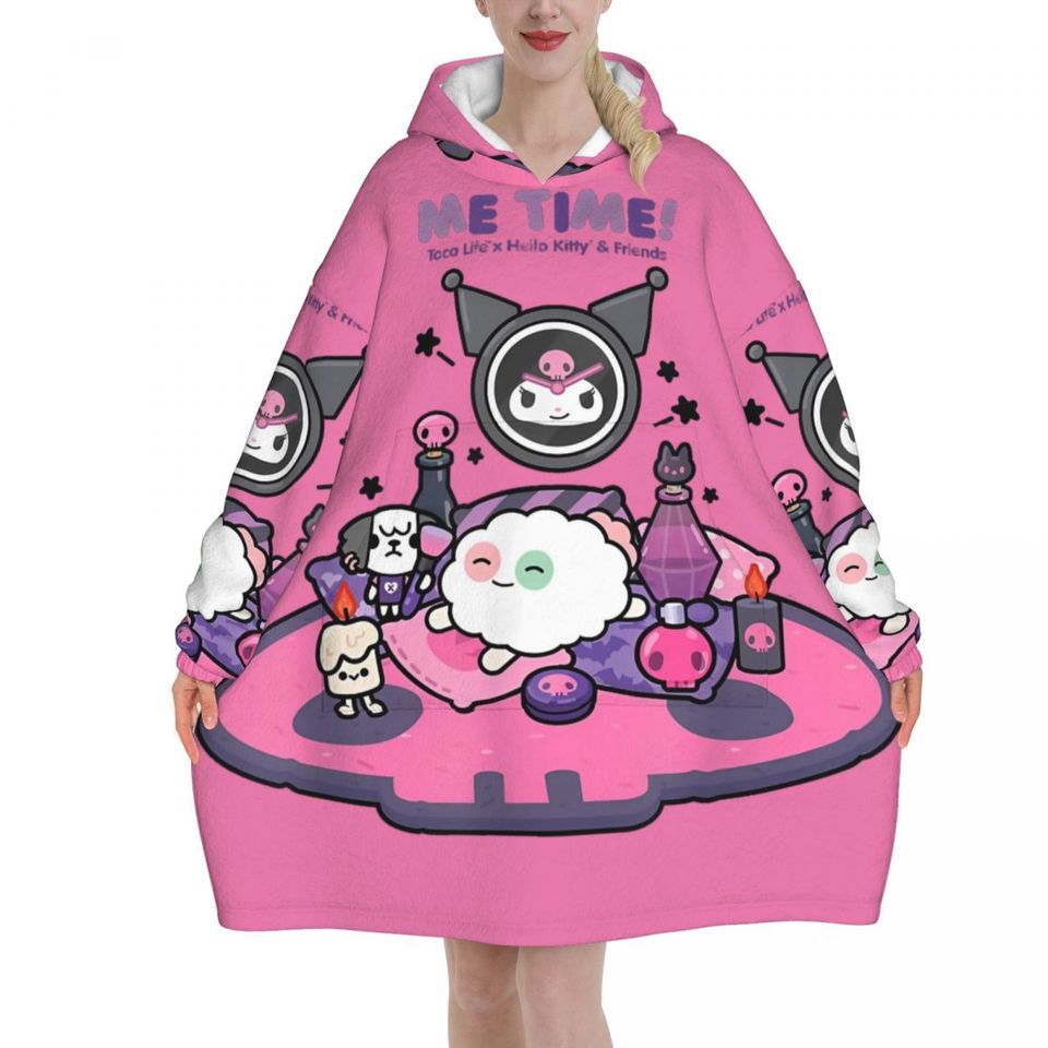 Funny Kuromi Blanket Hoodie