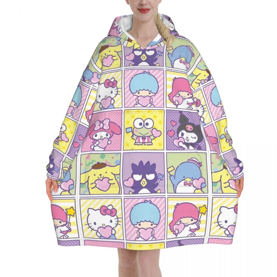 Funny Kuromi Blanket Hoodie