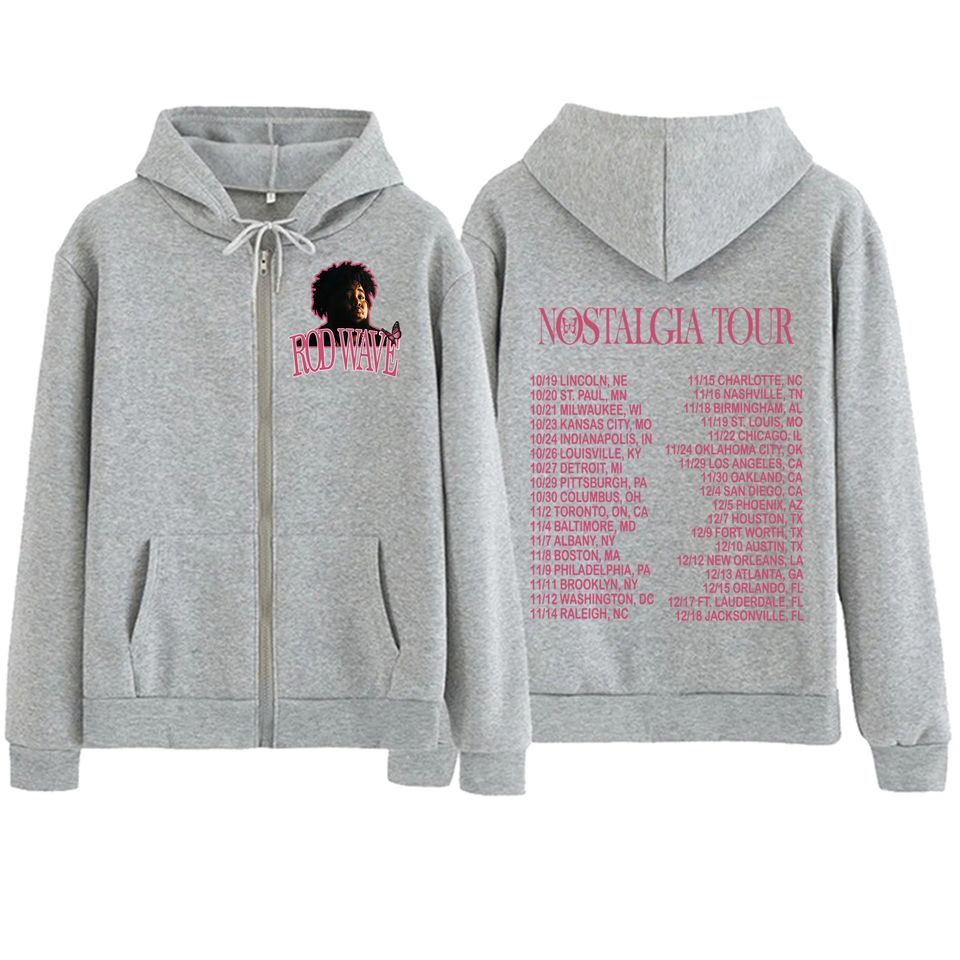 Rod Wave Tour Nostalgia Zipper Hoodie