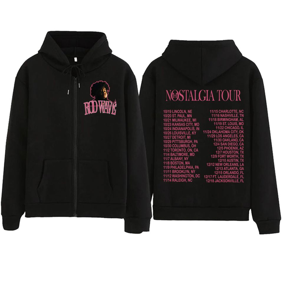 Rod Wave Tour Nostalgia Zipper Hoodie