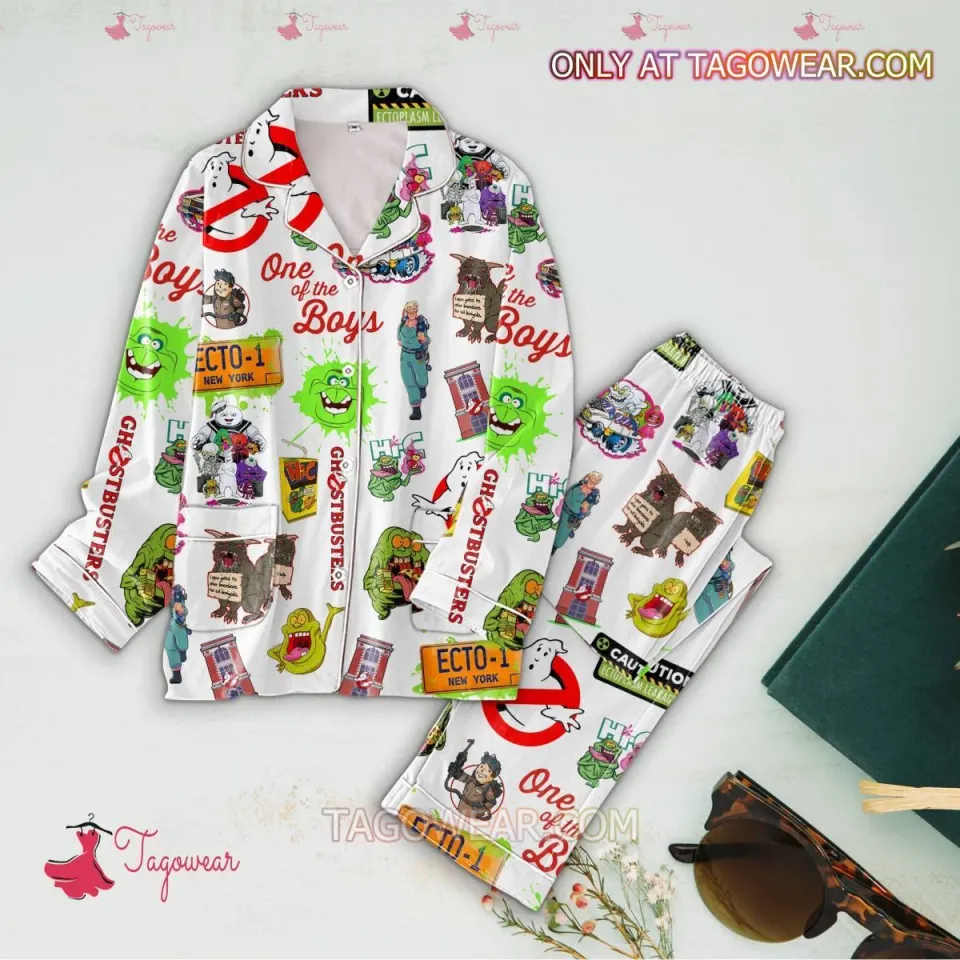 Ghostbusters One Of The Boys Button Pajamas Set