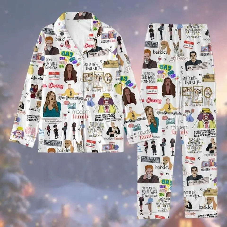 Christmas Modern Family Pajamas Set, Phil Dunphy Shirt, Tv Show Funny Pajamas