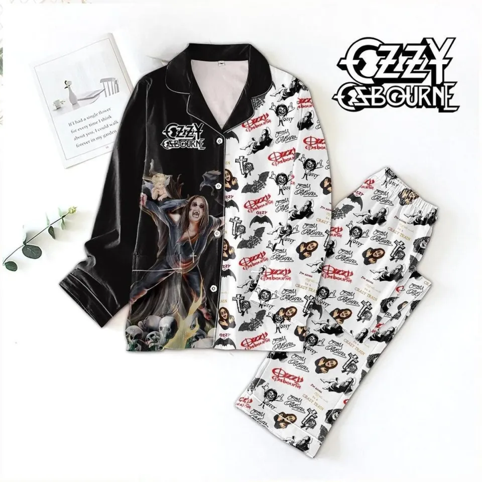 Ozzy Osbourne Crazy Man Bart At The Moon Christmas Polyester Pajamas Set