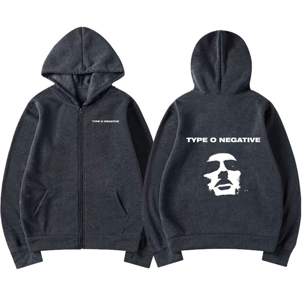 Rock Band Type O Negative Peter Steele Portrait Zip Up Hoodies