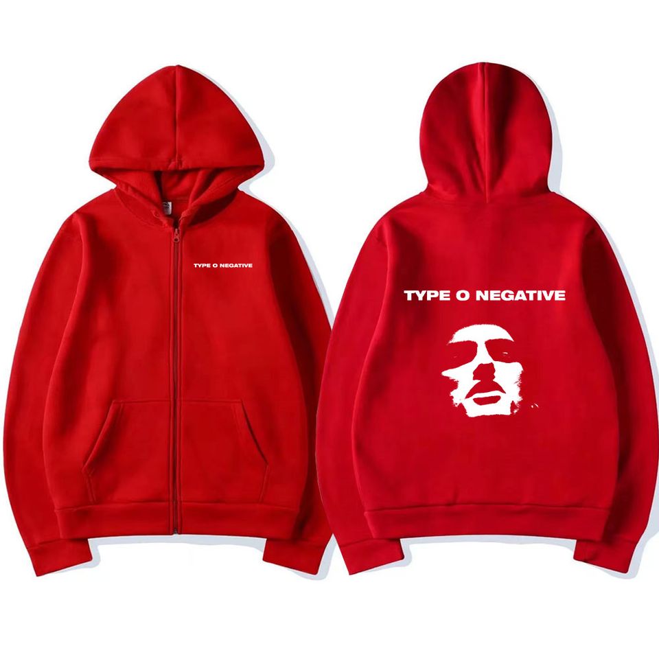 Rock Band Type O Negative Peter Steele Portrait Zip Up Hoodies