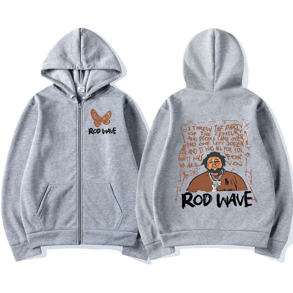 Rod Wave Nostalgia Butterfly Zipper Hoodies