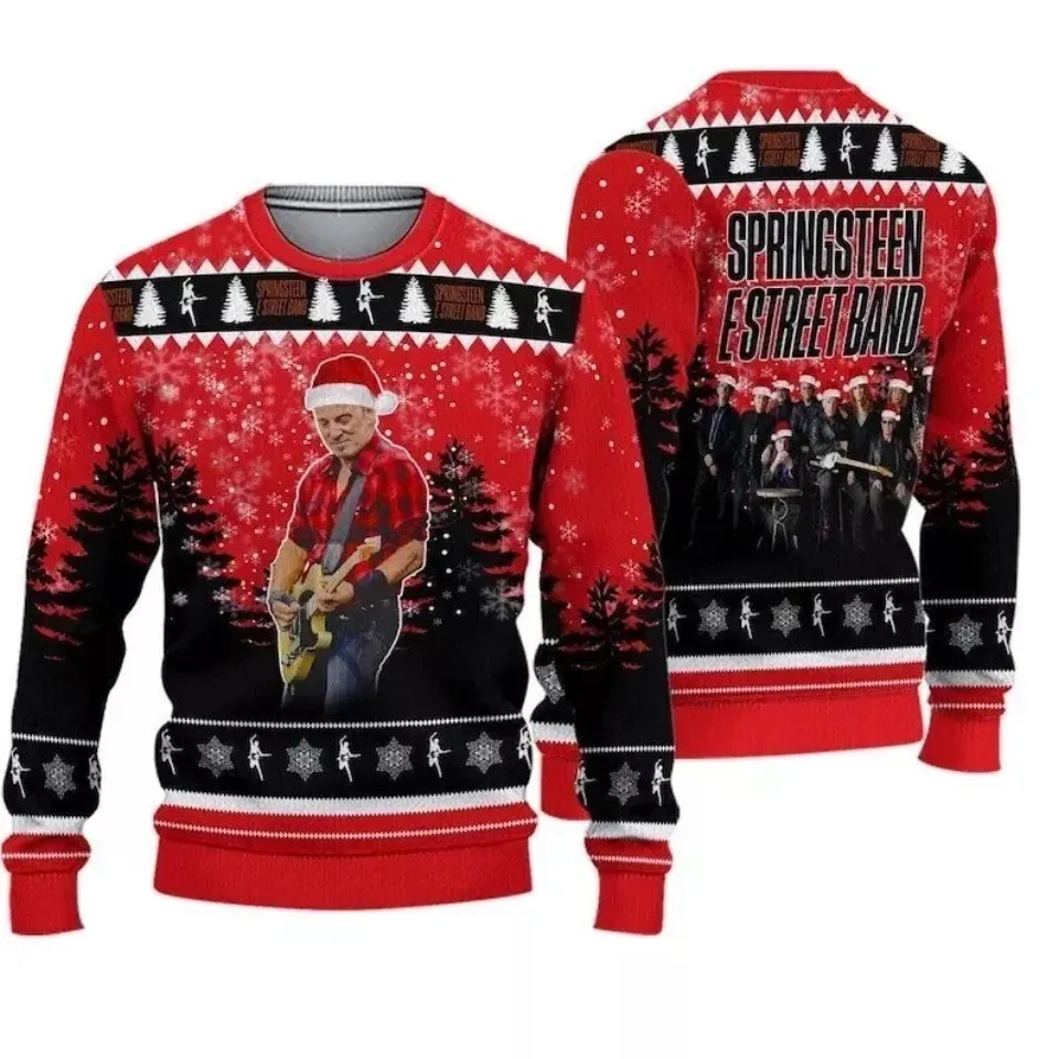 Bruce Springsteen 2024 Tour Sweater Ugly Sweater, Springsteen Rock Xmas Sweater
