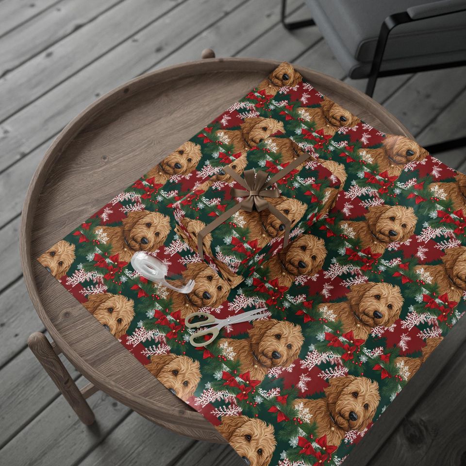 Goldendoodle Lovers Gift Wrap Dog Mom Christmas Paper Cute Pet Parent Fun Design Doodle Mom Holiday Gift Wrap Wrapping Papers