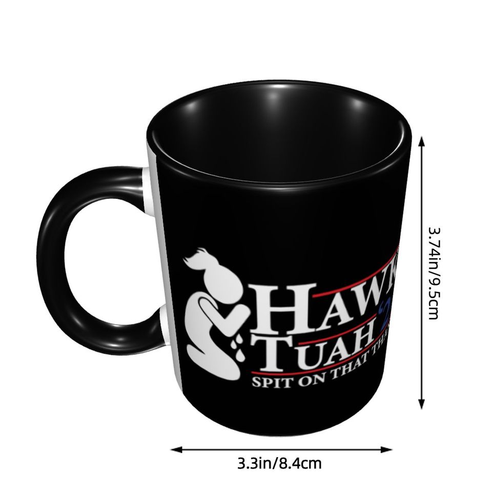Funny Hawk Tuah Spit On That Thang Coffee Mug Novelty Tea Cups For Home