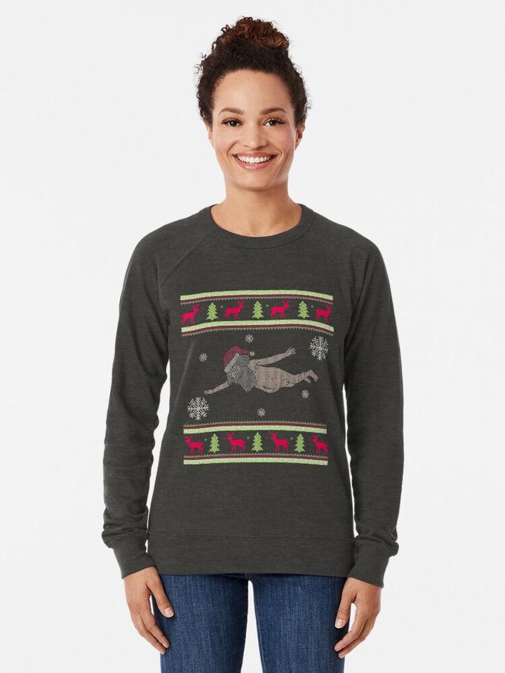 Giant Naked Santa Lightweight Sweatshirt
