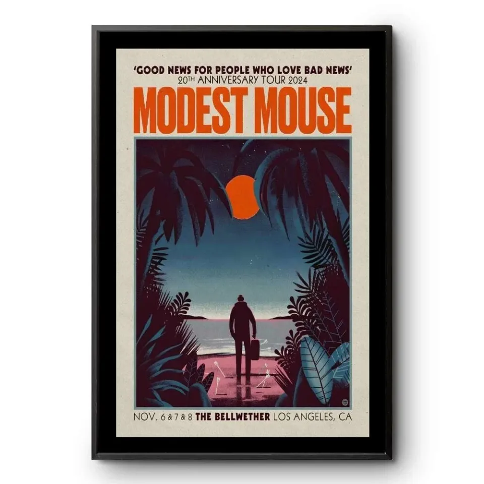 Modest Mouse The Bellwether Los Angeles, Ca Nov 6-8 2024 Tour Poster