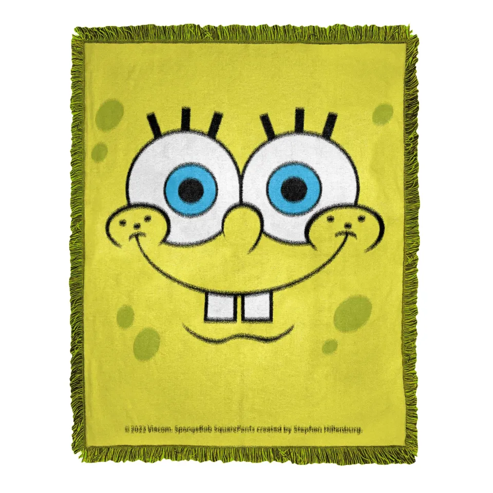 Northwest Spongebob Squarepants SPONGEFACE Woven Blanket