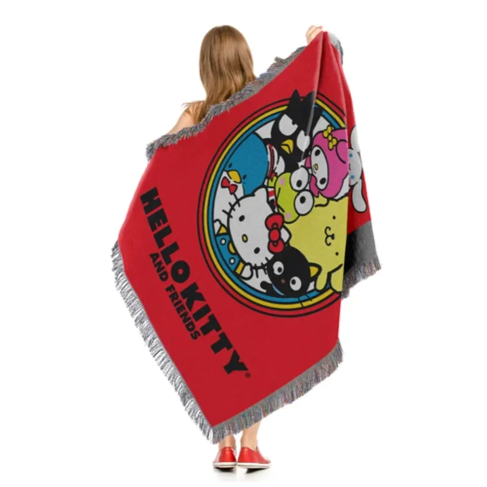 Northwest Hello Kitty And Friends Woven Blanket
