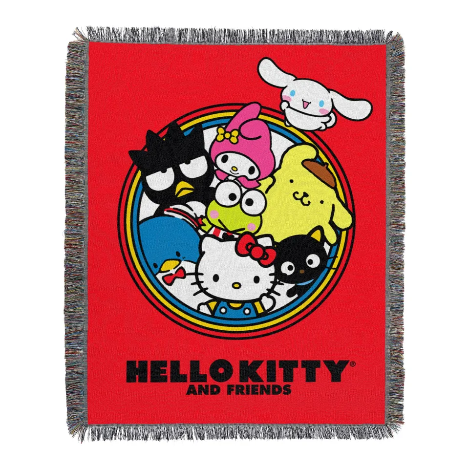 Northwest Hello Kitty And Friends Woven Blanket