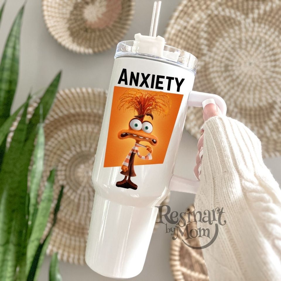 Inside Out Tumbler 40 oz with Handle, Disney Tumbler with Handle