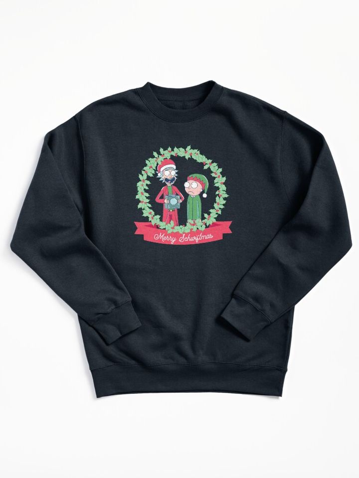 Merry Schwiftmas (Rick & Rickandmorty) Pullover Sweatshirt