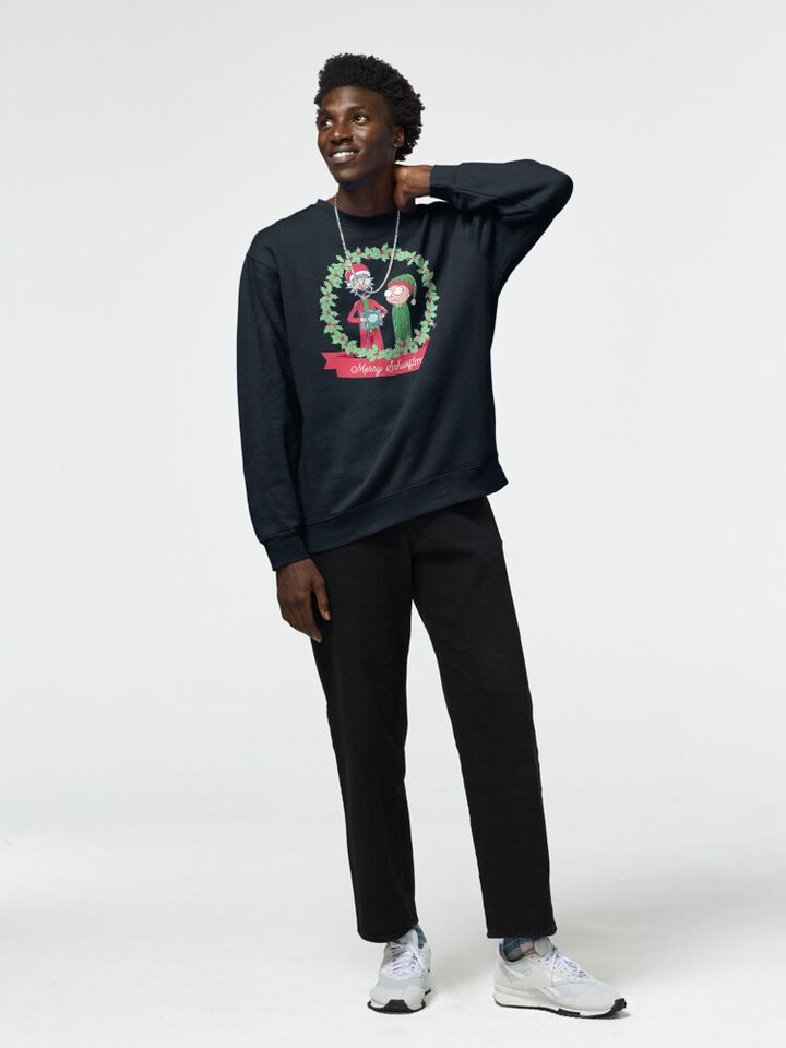 Merry Schwiftmas (Rick & Rickandmorty) Pullover Sweatshirt