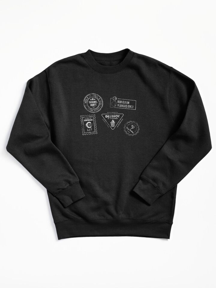 Genuine Rickandmorty [White Ink]   Pullover Sweatshirt
