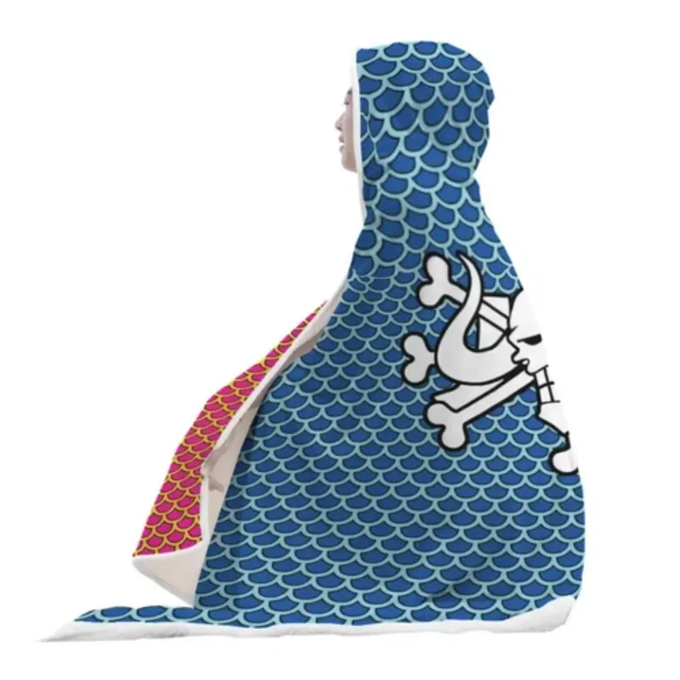 Kaido Pattern One Piece Hooded Blanket, Gift For Fans