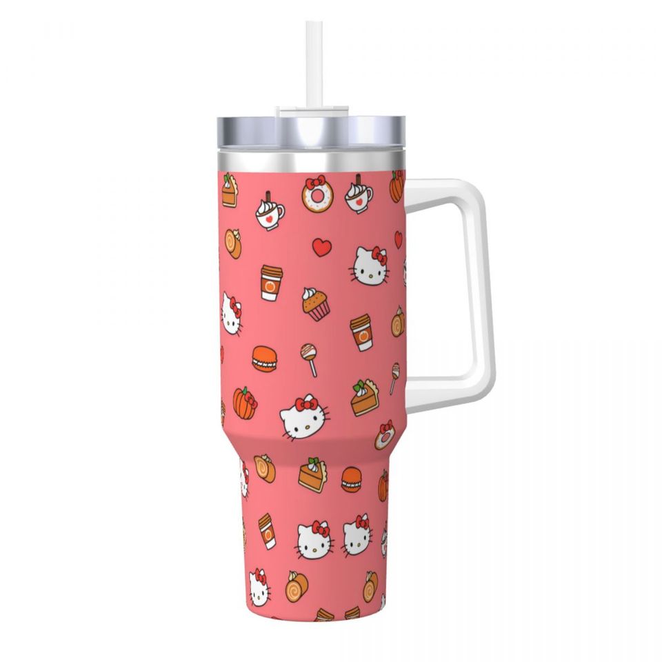 Christmas Hello Kitty Tumblers 40 oz With Handle | Christmas Gift