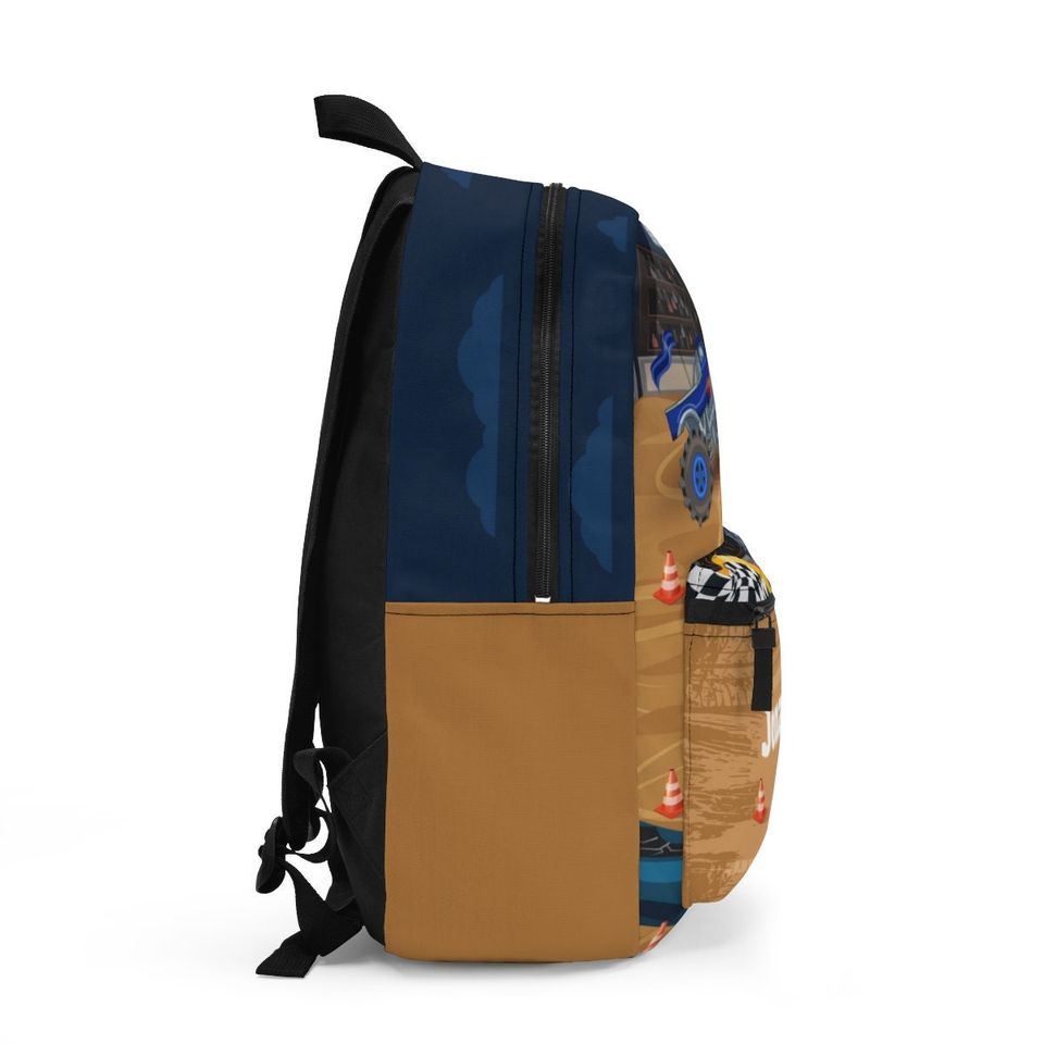 Monster truck backpack, Back pack for kids, Backpack boys personalize, Monogram Large school backpack kid