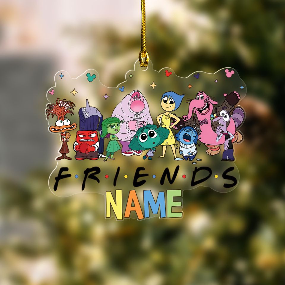 Disney Inside Out 2 Ornament, Custom Name Inside Out Ornament, Christmas 2024 Gift, Birthay Gift