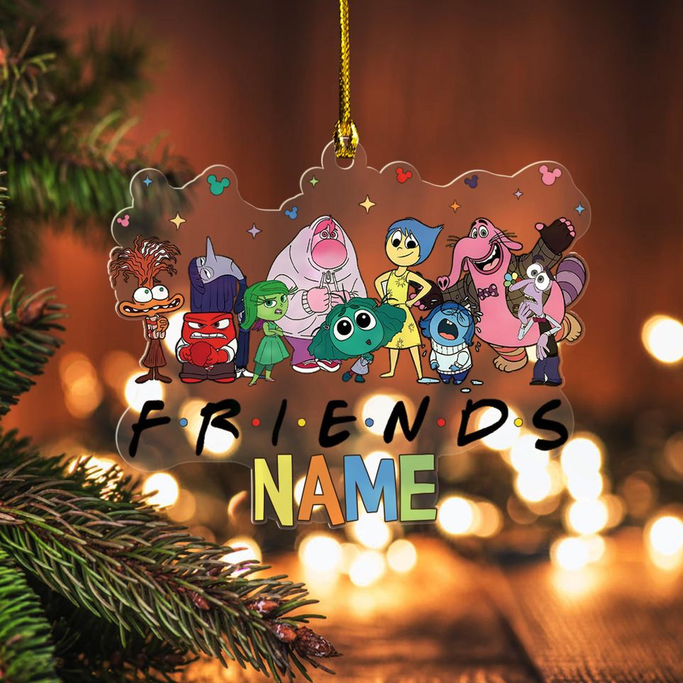 Disney Inside Out 2 Ornament, Custom Name Inside Out Ornament, Christmas 2024 Gift, Birthay Gift