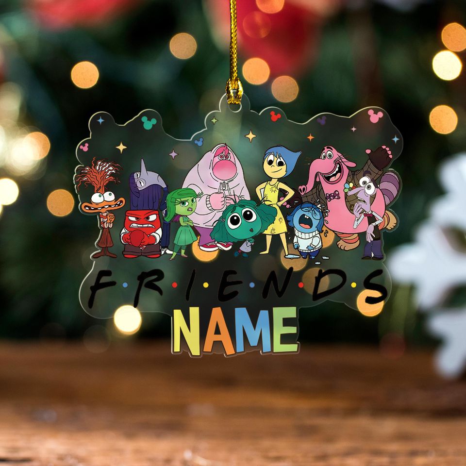 Disney Inside Out 2 Ornament, Custom Name Inside Out Ornament, Christmas 2024 Gift, Birthay Gift
