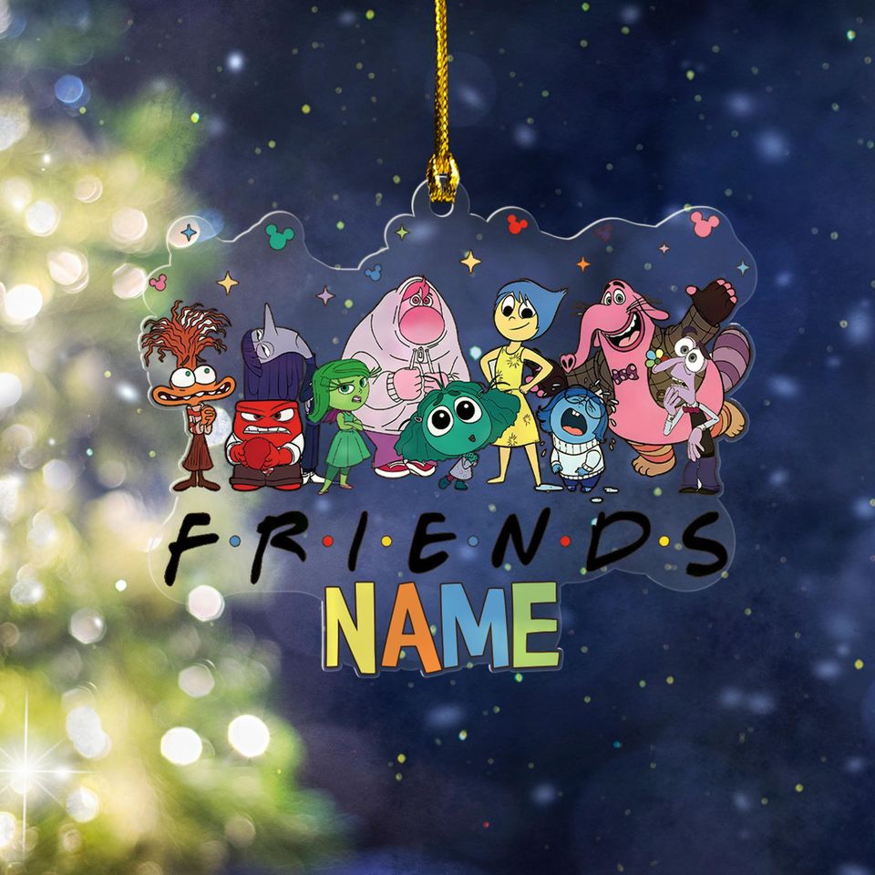 Disney Inside Out 2 Ornament, Custom Name Inside Out Ornament, Christmas 2024 Gift, Birthay Gift
