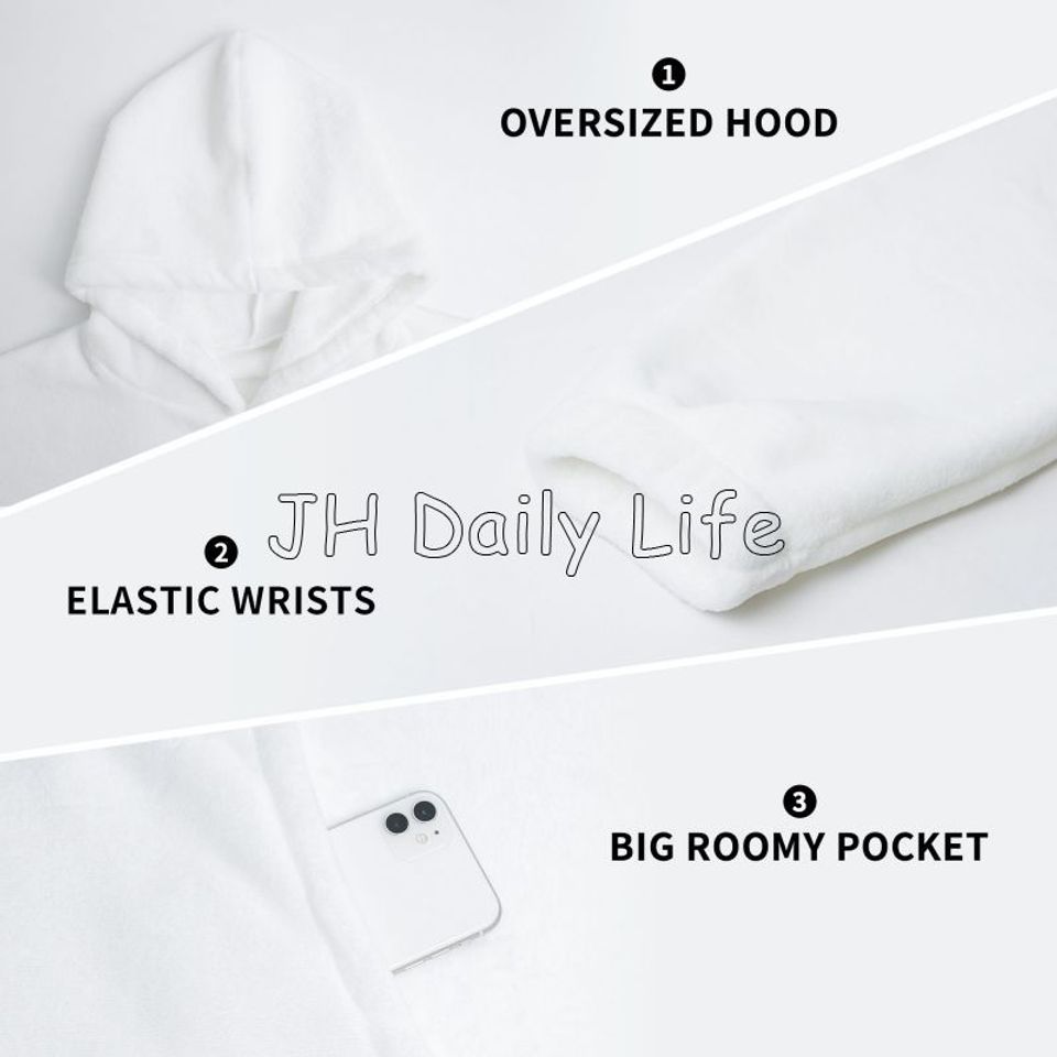 Penguin Wearable Flannel Blanket Hoodie