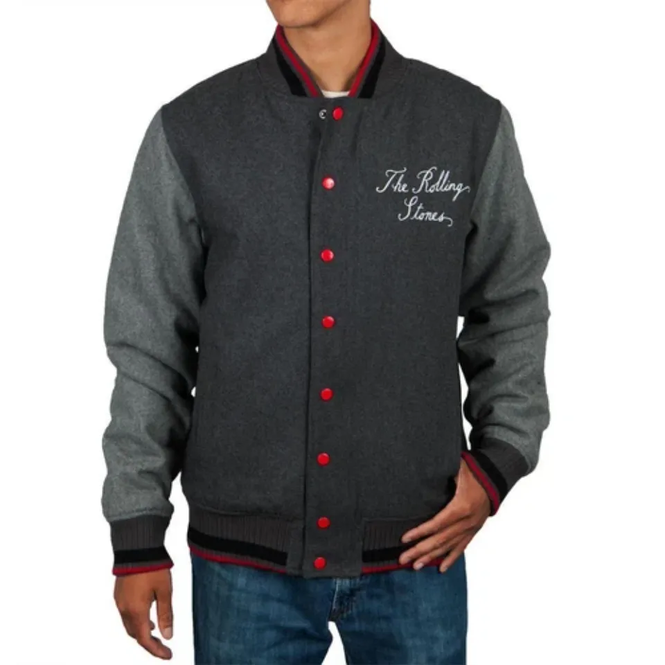 Rolling Stones Tour Merch - Tongue Varsity Jacket
