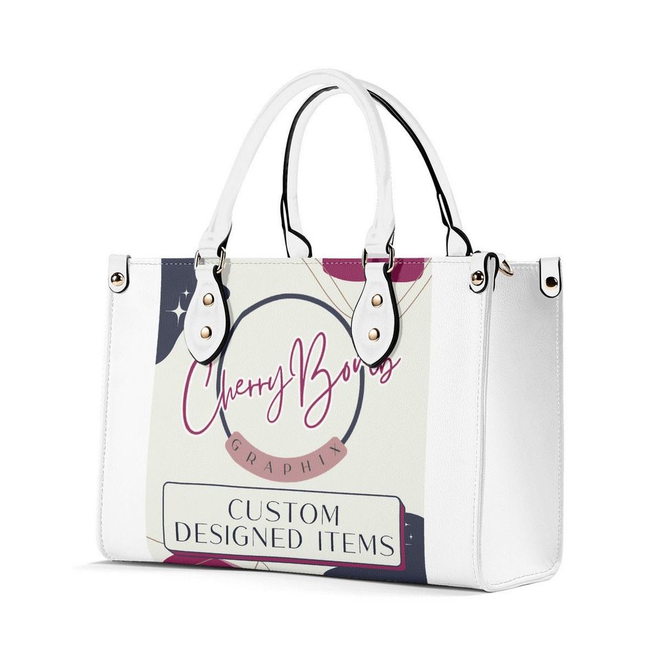 Personalized PU Leather Handbag | Custom Design | Custom Artwork | Unique Gifts