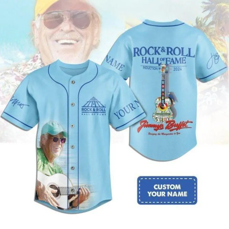 Jimmy Buffett Introduction Of Rock And Roll 2024 Personalized Baseball Jersey