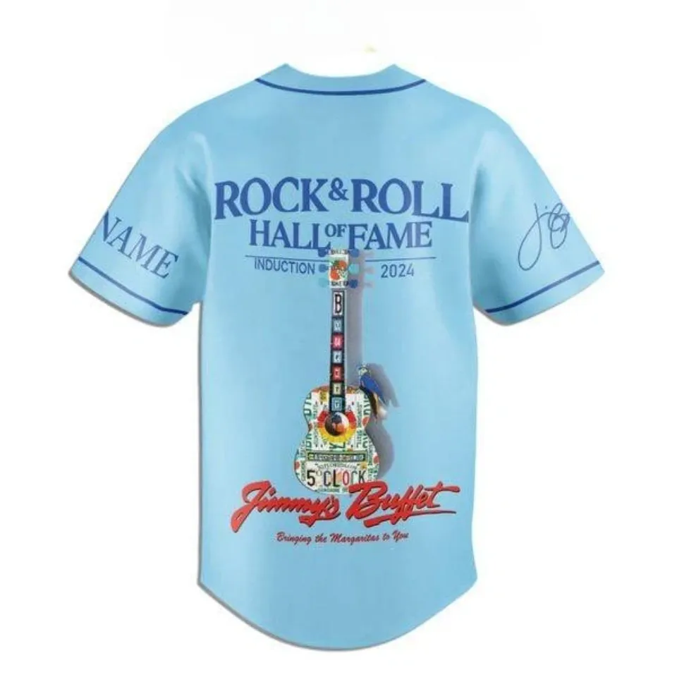 Jimmy Buffett Introduction Of Rock And Roll 2024 Personalized Baseball Jersey