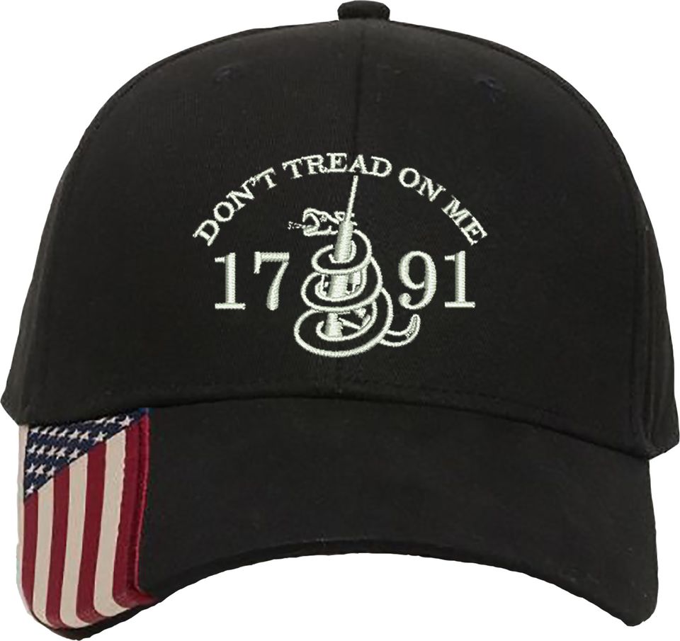 Don't Tread On Me 2nd Amendment 1791 Embroidered Baseball One Size Fits All Structured Hat