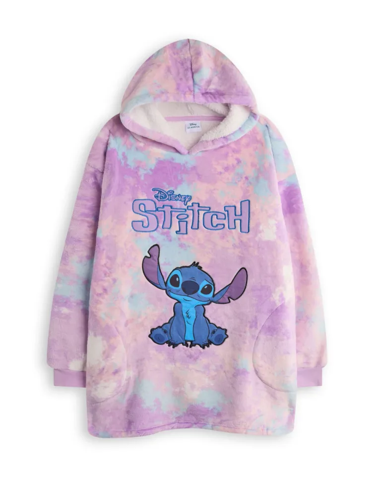 Disney Multicoloured Stitch Blanket Hoodie Girls