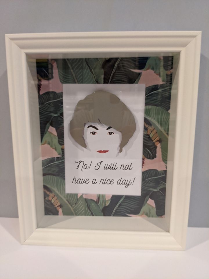 Dorothy Zbornak Stay Golden Dimensional Framed Art