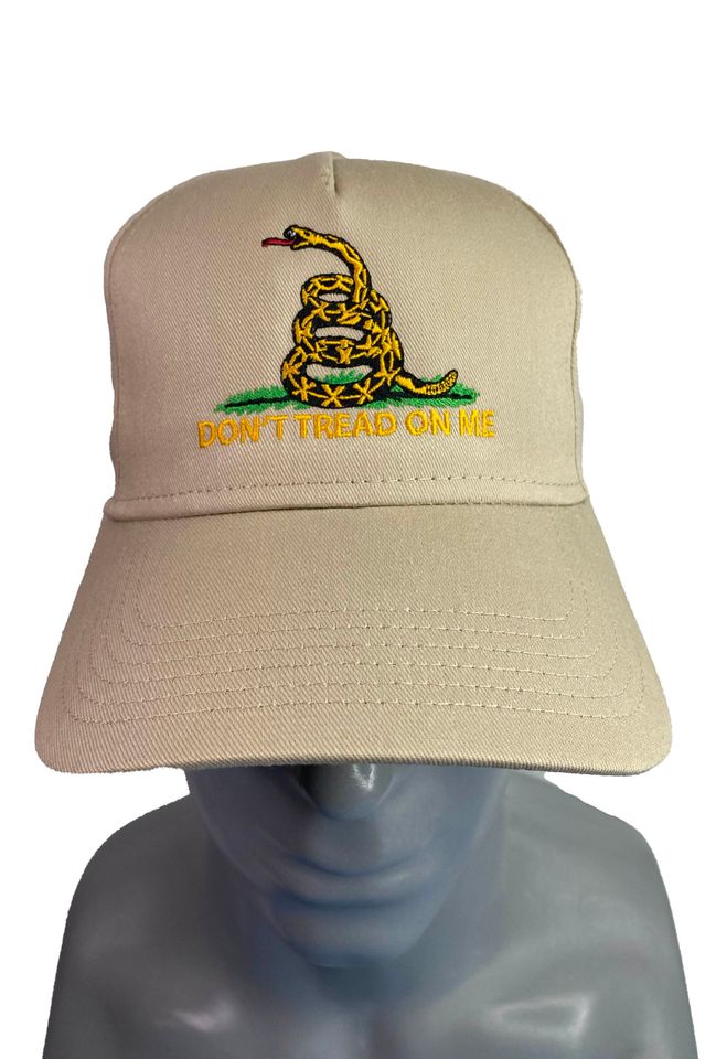 Don't Tread On Me, Patriotic, Military Embroidered 5 Panel Low Profile Baseball Cap