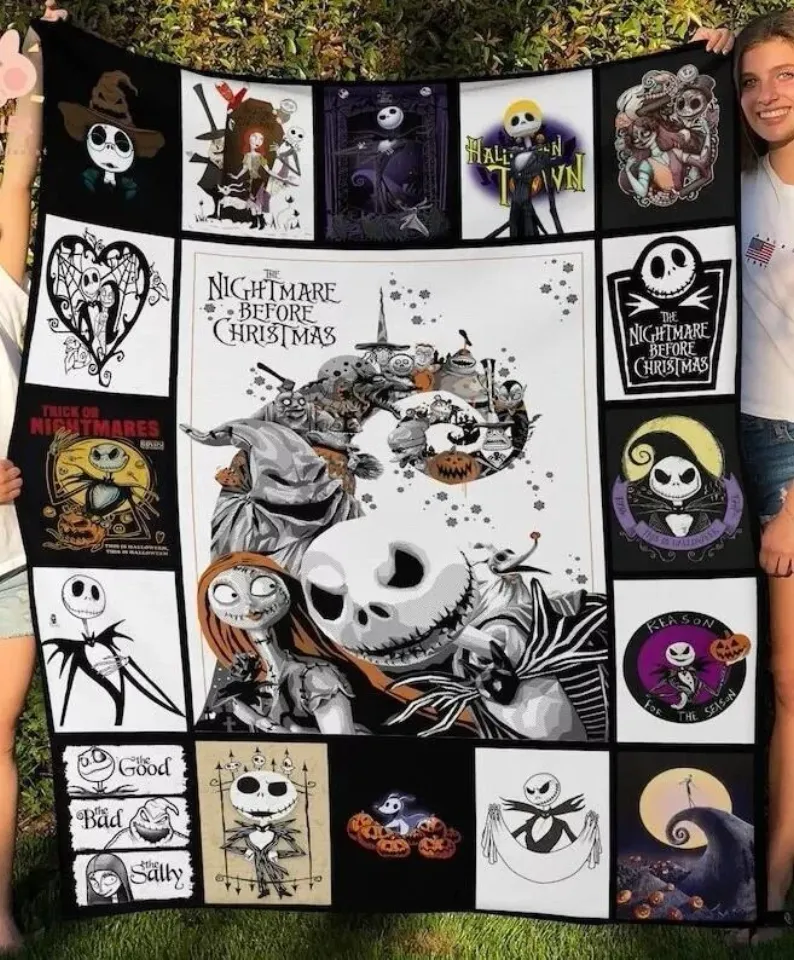 The Nightmare Before Christmas Fleece Blanket Gift
