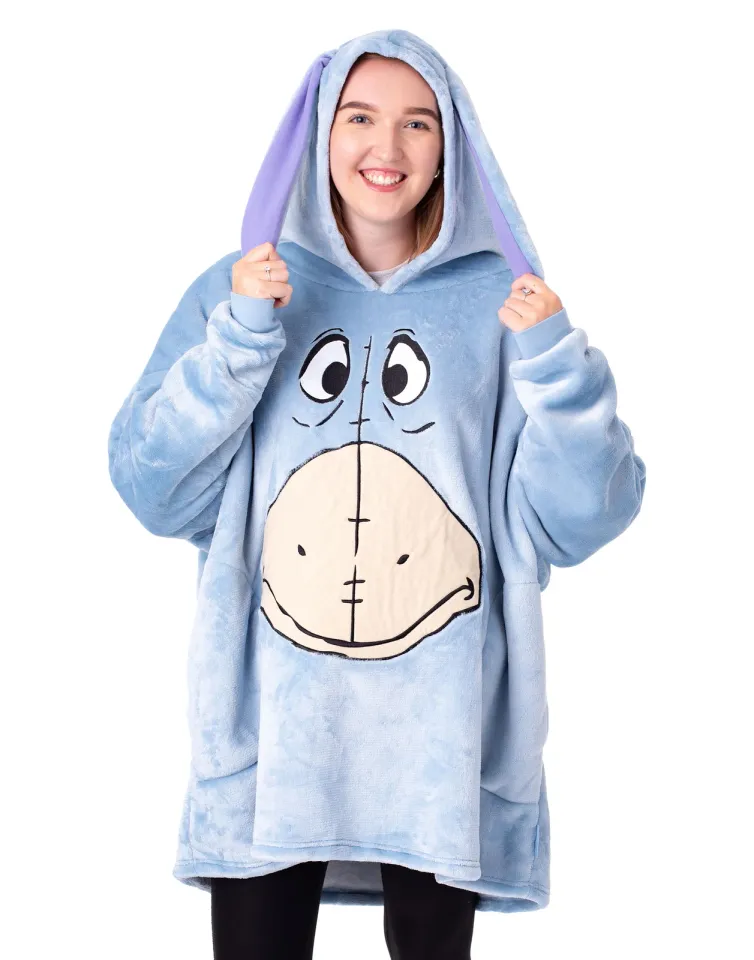 Disney Blue Eeyore Blanket Hoodie Womens