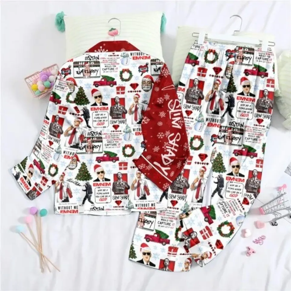 Eminem Button Down Pajamas Set