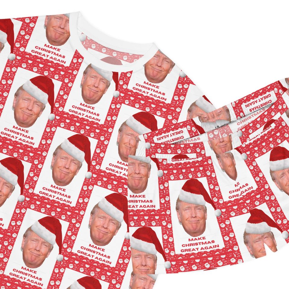 Trump Make Christmas great again Women's Short Pajama Set