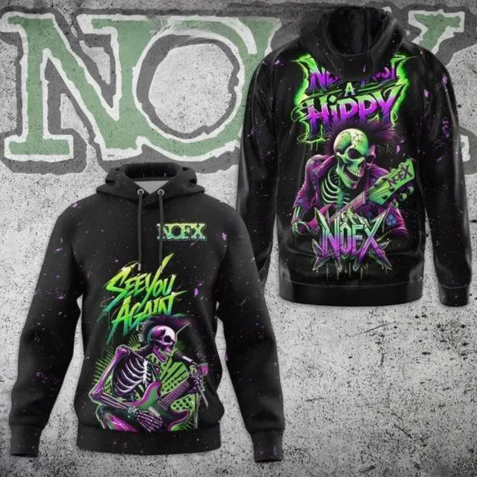 NOFX Never Trust A Hippy See You Again Hoodie