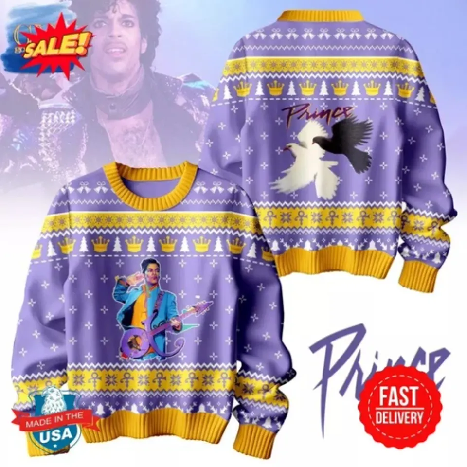 Prince Purple Limited Christmas Ugly Sweater