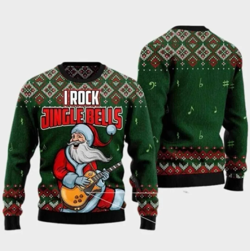 I Rock Jingle Bells Ugly Christmas Sweater