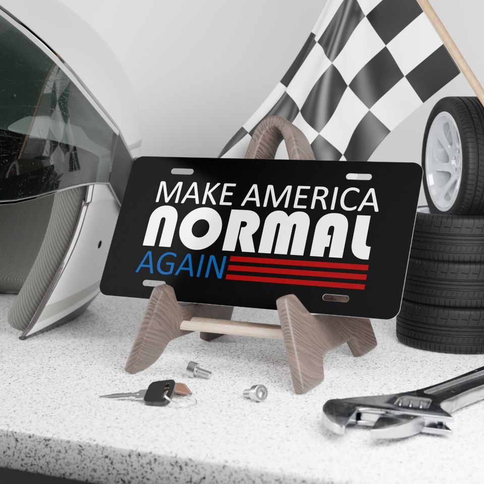 Make America Normal Again Black Vanity Plate