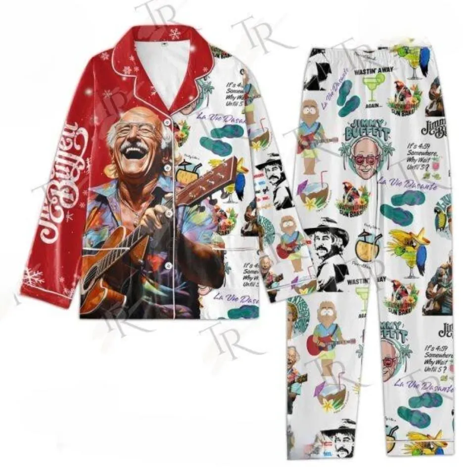 Jimmy Buffett Christmas Pajamas Set